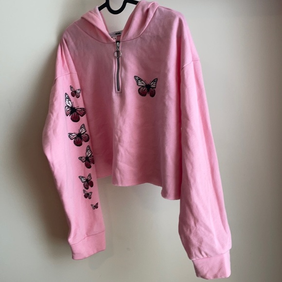 Pink Crop hoodie - Picture 12 of 14